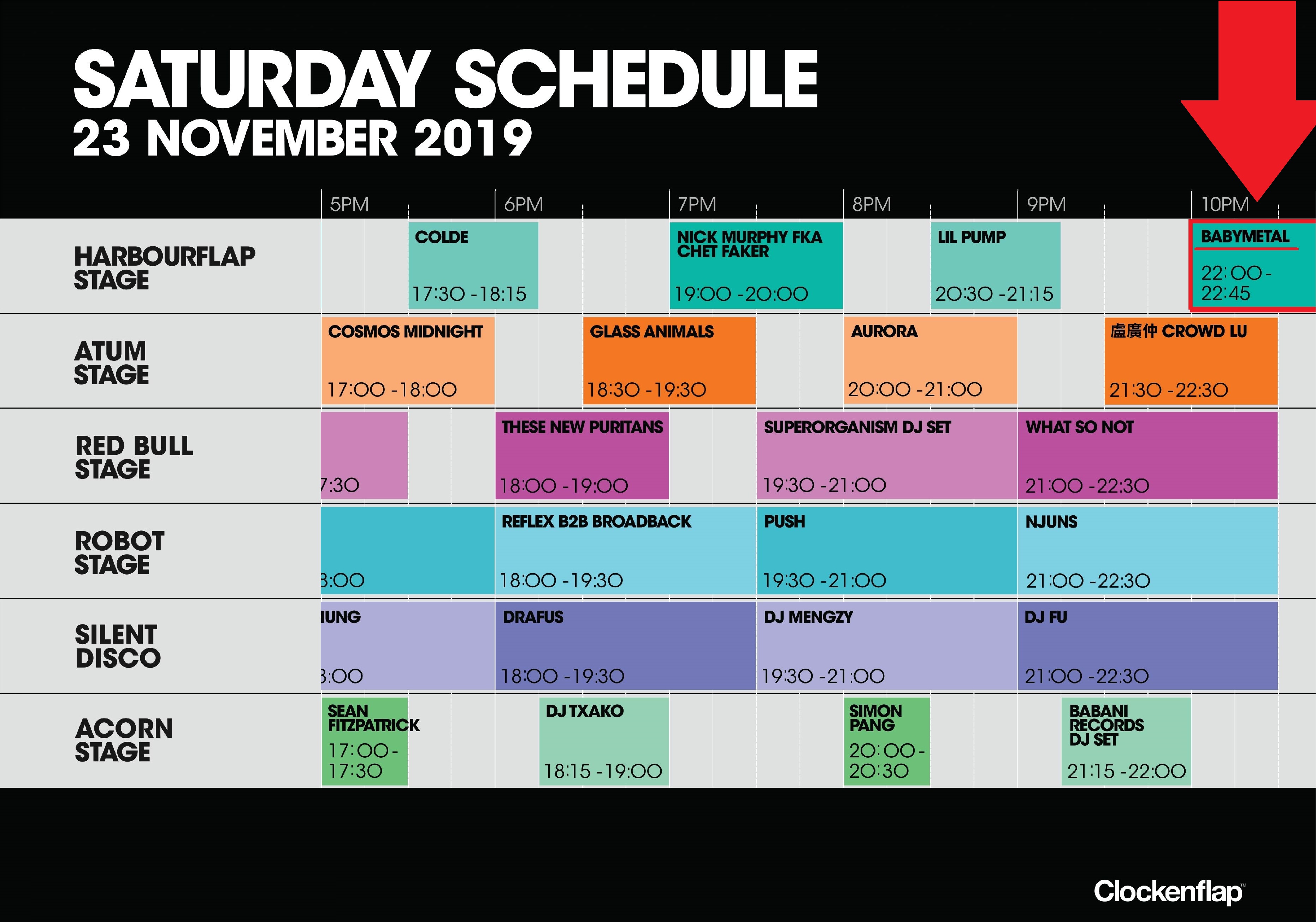 Clockenflap Schedule Announced! BABYMETAL Plays On The Main Stage From 2200 To 2245 On