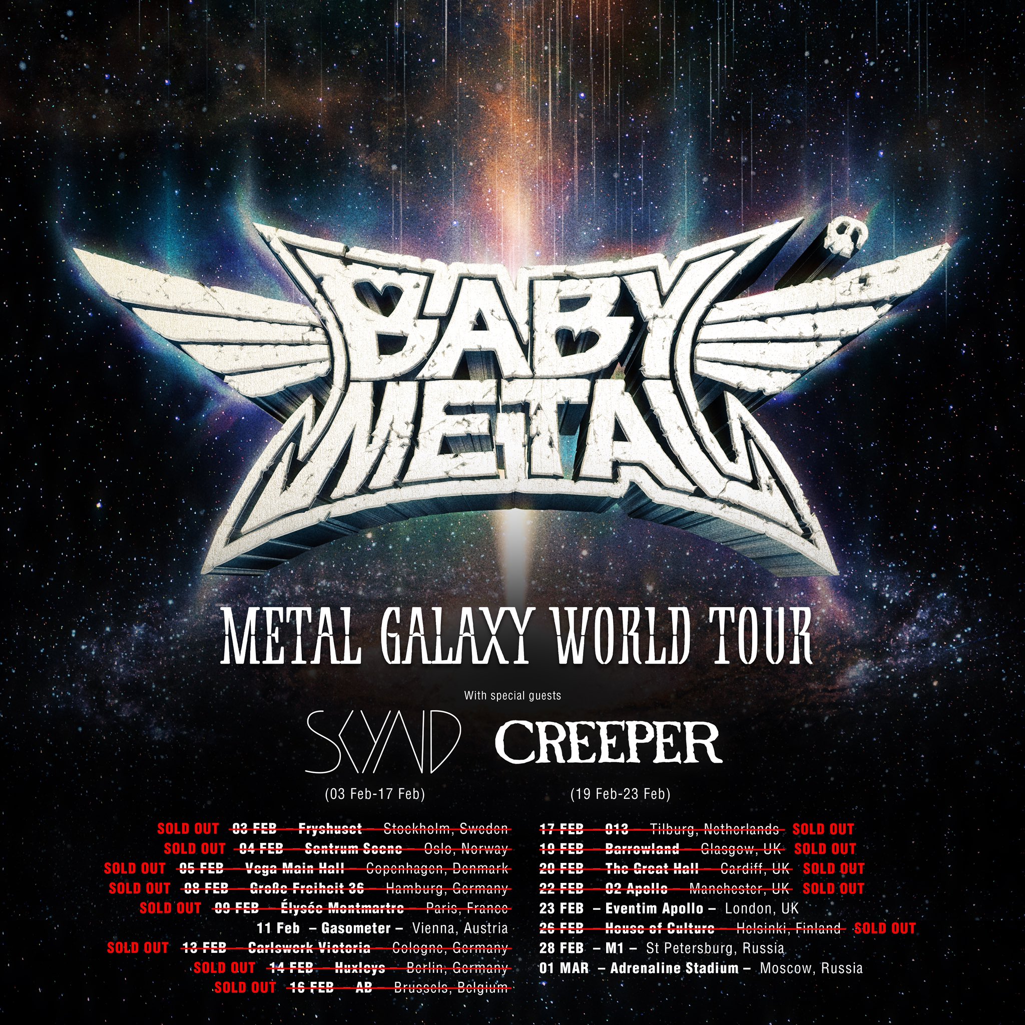 SKYND Will Support BABYMETAL During Part Of The European Tour + Sell