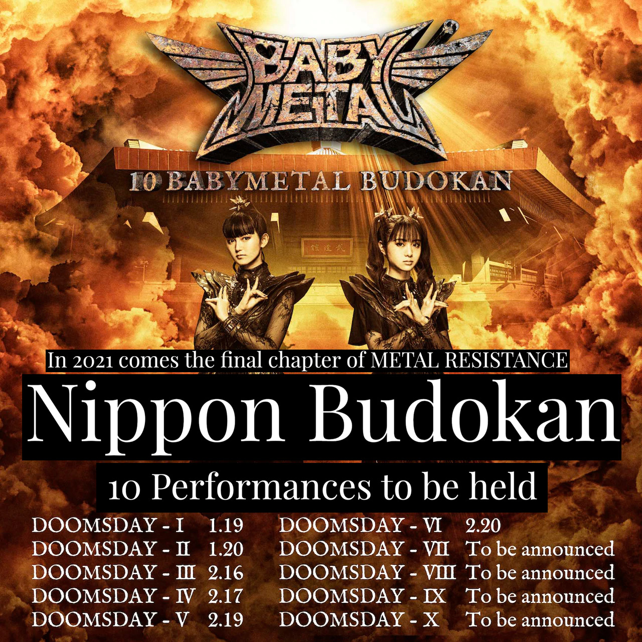 10 BABYMETAL Budokan Dates & Ticket Info Announced – Unofficial