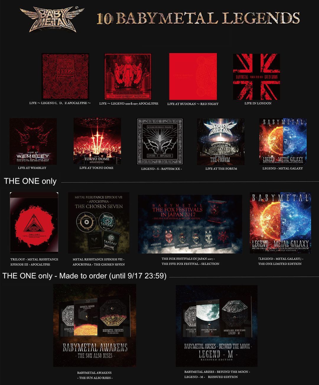 BABYMETAL Announces The “10 BABYMETAL LEGENDS” Will Be Sold On 